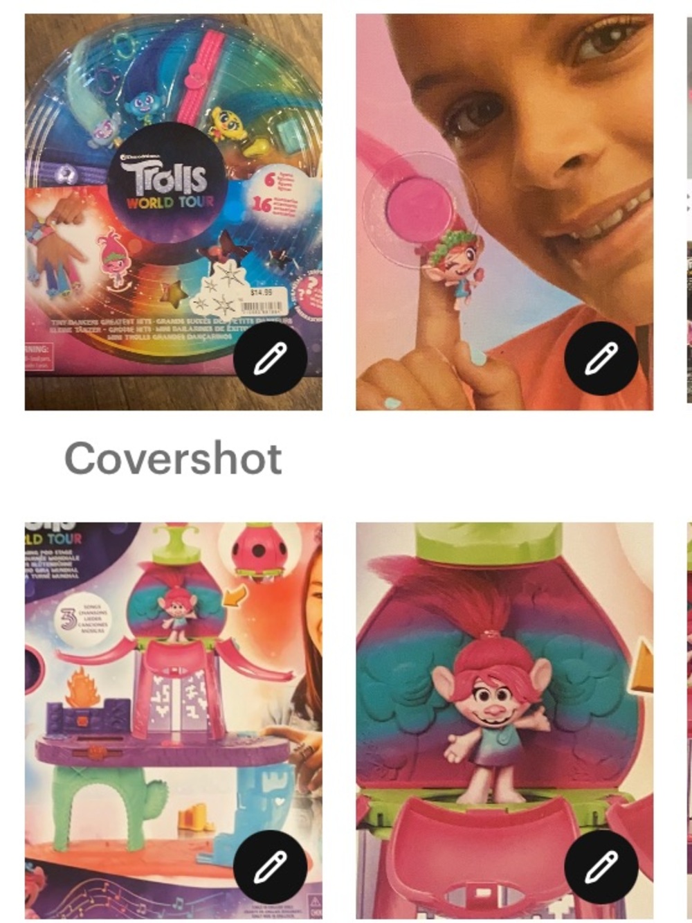 Trolls🌎world wide tour stage NIB+finger puppets w 6 trolls NIB